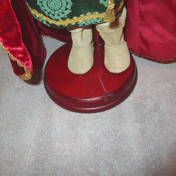 1992 Vtg Lenox Santa Doll Father Christmas Porcelain Velvet Accessories 18" Box - Picture 9 of 12